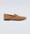 Dolce & Gabbana Loafers With Almond Toe And Suede Finish In Neutral