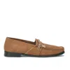 Dolce & Gabbana Brown Velvet Leather Logo Mocassin Slip On Shoes In Multi