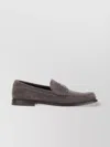 Dolce & Gabbana Suede Loafers With Round Toe And Metal Buckle