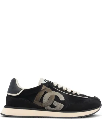 DOLCE & GABBANA SUEDE LOGO SNEAKERS