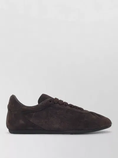 Dolce & Gabbana Suede Low Top Casual Loafers Sneakers In Brown