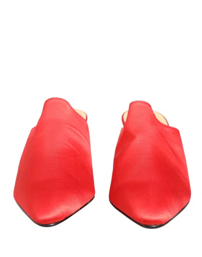 Dolce & Gabbana Suede Mule Heel In Red