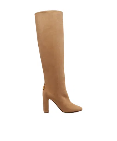 Dolce & Gabbana Suede Over-the-knee Boots In Brown