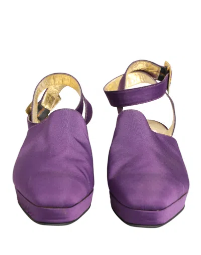 Dolce & Gabbana Suede Platform Heel In Purple