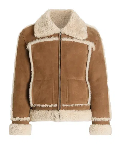 DOLCE & GABBANA SUEDE SHEARLING JACKET