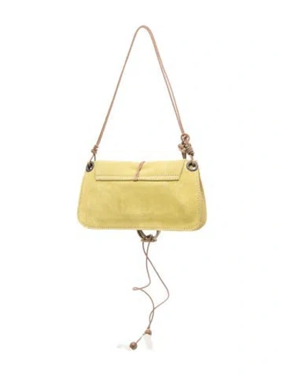 Pre-owned Dolce & Gabbana Suede Shoulder Bag Vintage In Green