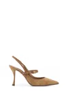 Dolce & Gabbana Stiletto Heel Slingback Pumps In Brown