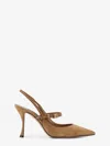 Dolce & Gabbana Stiletto Heel Slingback Pumps In Brown