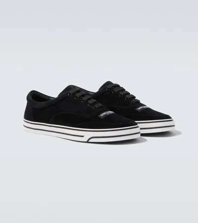 Dolce & Gabbana Logo-patch Sneakers In Black