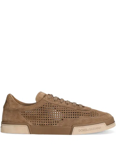 Dolce & Gabbana Suede Sneakers In Brown