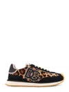 Dolce & Gabbana Animal Print Low Top Sneakers With Rubber Sole In Multi