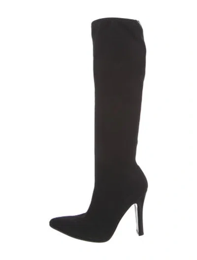 Pre-owned Dolce & Gabbana Suede Sock Boots In Black