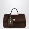 Dolce & Gabbana Suede Tote Bag With Padlock Embellishment Called My Sicily
