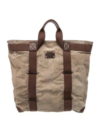 Pre-owned Dolce & Gabbana Suede Tote In Neutral