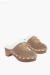 Dolce & Gabbana Logo-plaque Suede Clogs