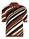 Dolce & Gabbana Striped Polo Shirt In Multi