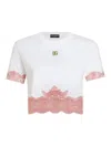 Dolce & Gabbana Lace Detail Tee In White