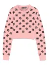 Dolce & Gabbana Dg-jacquard Sweater In Pink
