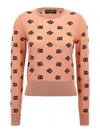 Dolce & Gabbana Logo Sweater Sweaters And Cardigans Pink In Nude & Neutrals