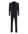 Dolce & Gabbana Blue Stretch Wool Martini Two-piece Suit In Black