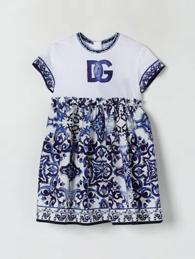 DOLCE & GABBANA DRESS DOLCE & GABBANA KIDS COLOR BLUE,G95507009
