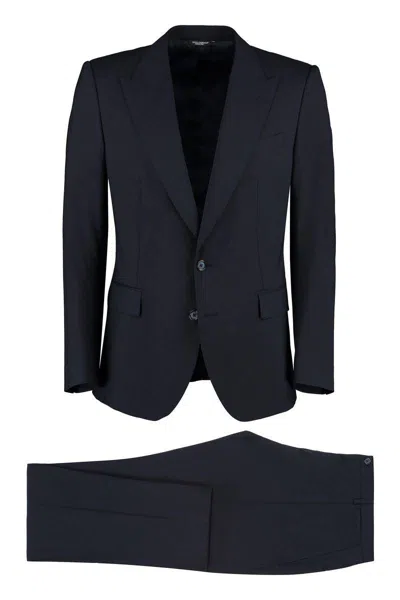 Dolce & Gabbana Sicilia Wool Two-pieces Suit In Black