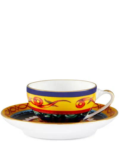 Dolce & Gabbana Sun-motif Espresso Set In Pattern