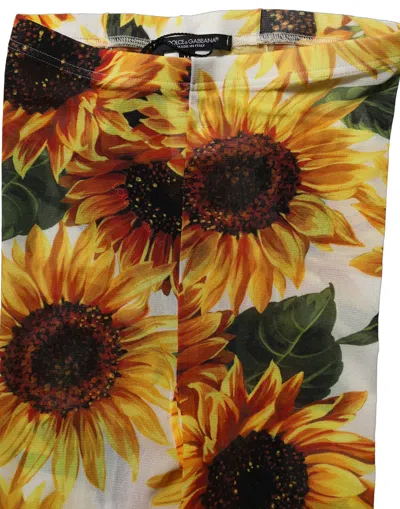 Dolce & Gabbana Sunflower-print Nylon Tank Top In Yellow