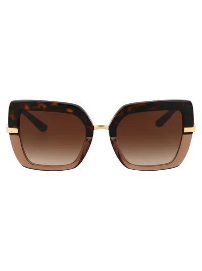Dolce & Gabbana Eyewear In 325613 Havana On Transparent Brown