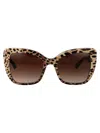 Dolce & Gabbana Print Family Sunglasses In Brown