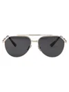 Dolce & Gabbana Dolce  Gabbana Eyewear Aviator Frame Sunglasses In 136648 Matte Silver