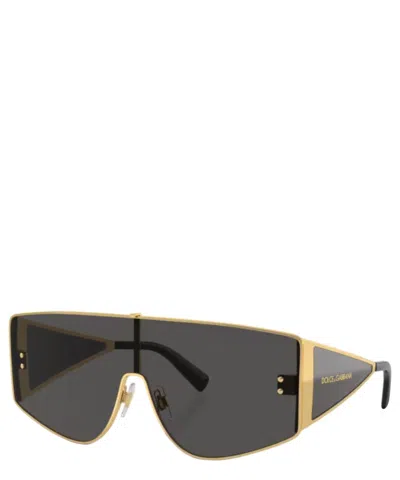 Dolce & Gabbana Dna Mask-frame Sunglasses In Gold