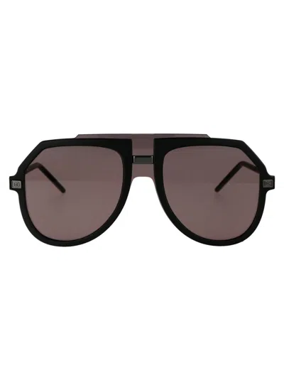 Dolce & Gabbana Lusso Sartoriale Pilot-frame Sunglasses In Black