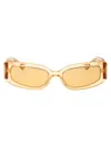 Dolce & Gabbana Eyewear Rectangular Frame Sunglasses In 3046/7 Orange Transparent