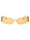 Dolce & Gabbana Eyewear Rectangular Frame Sunglasses In 3046/7 Orange Transparent