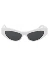 Dolce & Gabbana Dolce And Gabbana Dark Grey Cat Eye Ladies Sunglasses Dg4450f 331287 52 In 331287 White