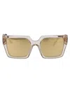 Dolce & Gabbana Square Sunglasses In 343203 Transparent Camel