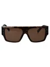 Dolce & Gabbana Tortoiseshell Rectangle-frame Sunglasses In 502/73 Havana