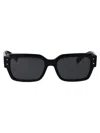 Dolce & Gabbana Sharped Rectangle-frame Sunglasses In Black