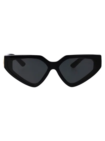 Dolce & Gabbana Precious Cat-eye Sunglasses In Black