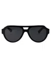 Dolce & Gabbana Matte Black Acetate Sunglasses In Black