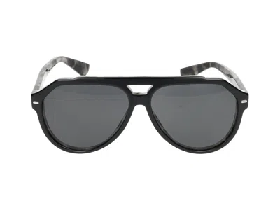 Dolce & Gabbana Sunglasses In Black On Havana Gray