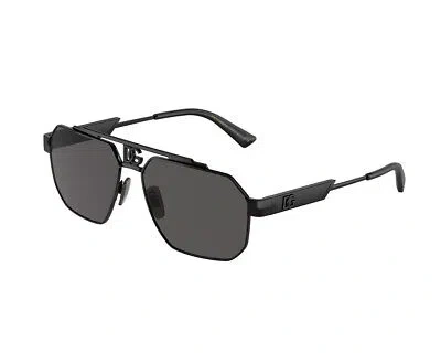 Pre-owned Dolce & Gabbana Sunglasses Dg2294 01/87 Black Grey Man In Gray