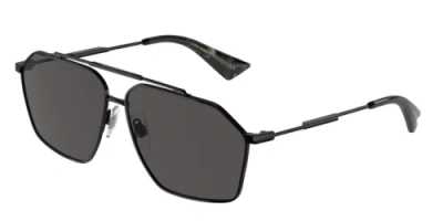 Pre-owned Dolce & Gabbana Sunglasses Dg2303 01/87 Black Grey Man In Gray