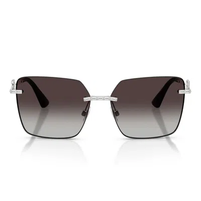 Dolce & Gabbana Sunglasses Dg2332 B 05/8 G Silver/smoky Gray Women