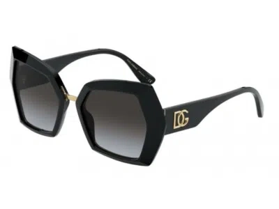 Pre-owned Dolce & Gabbana Sunglasses Dg4377 501/8g Black Black Gray Woman