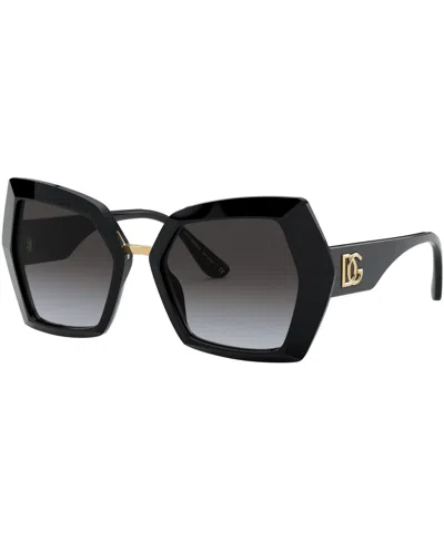 Dolce & Gabbana Sunglasses, Dg4377 In Black,grey Gradient
