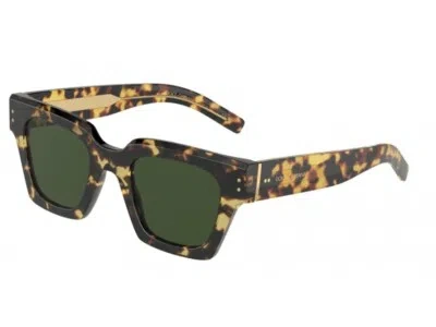 Pre-owned Dolce & Gabbana Sunglasses Dg4413 337552 Havana / Yellow Green Man