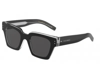 Pre-owned Dolce & Gabbana Sunglasses Dg4413 675/r5 Black Grey Man In Gray