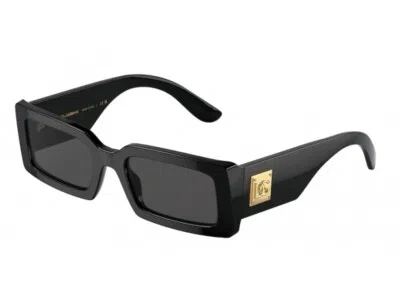 Pre-owned Dolce & Gabbana Sunglasses Dg4416 501/87 Black Dark Gray Woman